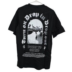 H&M Regular Fit Venice Beach CA Skateboard‎ T-shirt In Black Size Medium